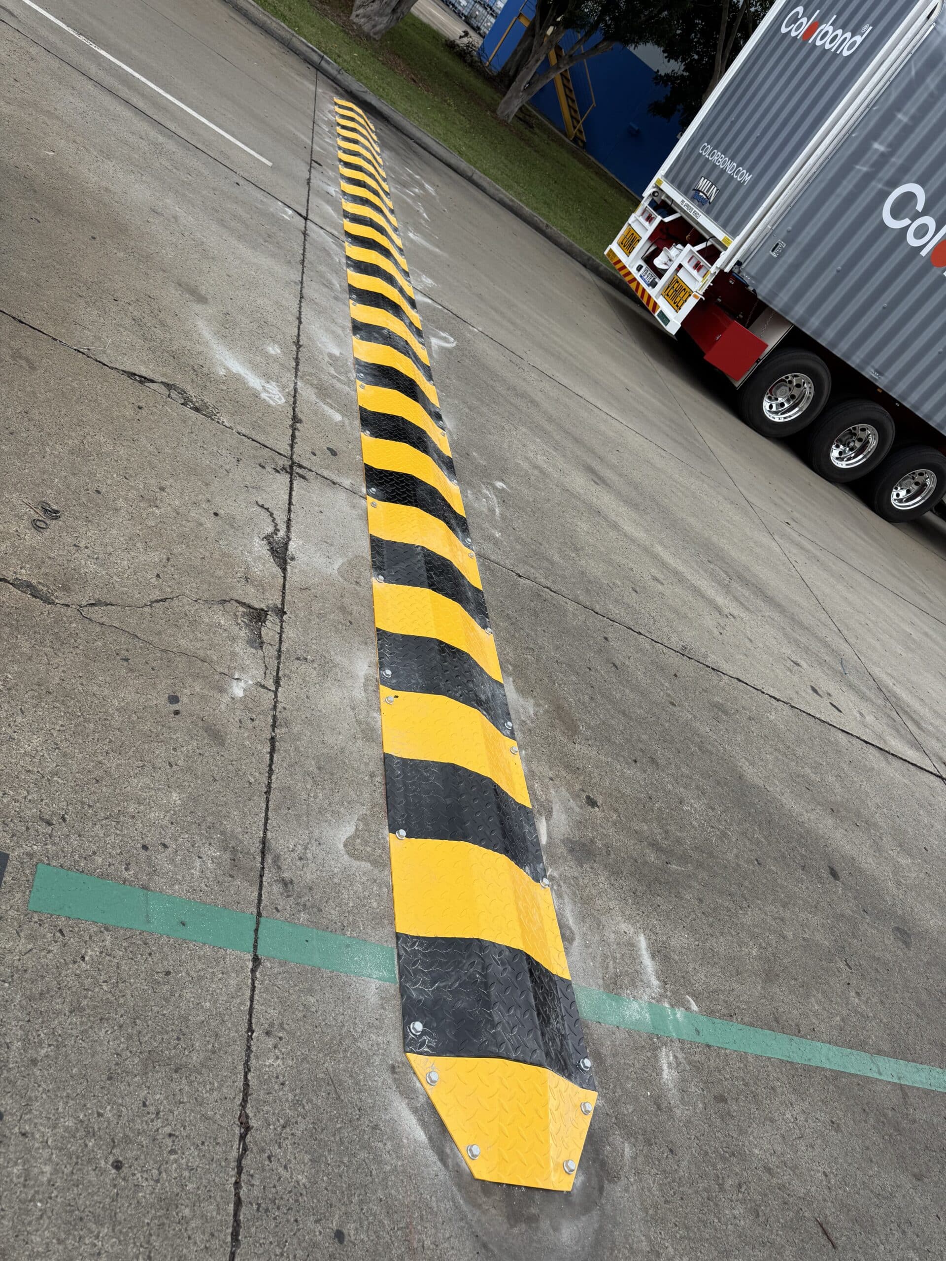 Metal Speed Humps replace plastic speed humps for durability